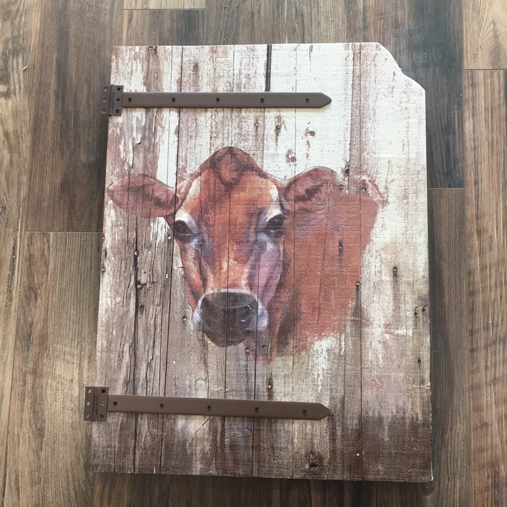 Wooden Jersey Cow  Sign